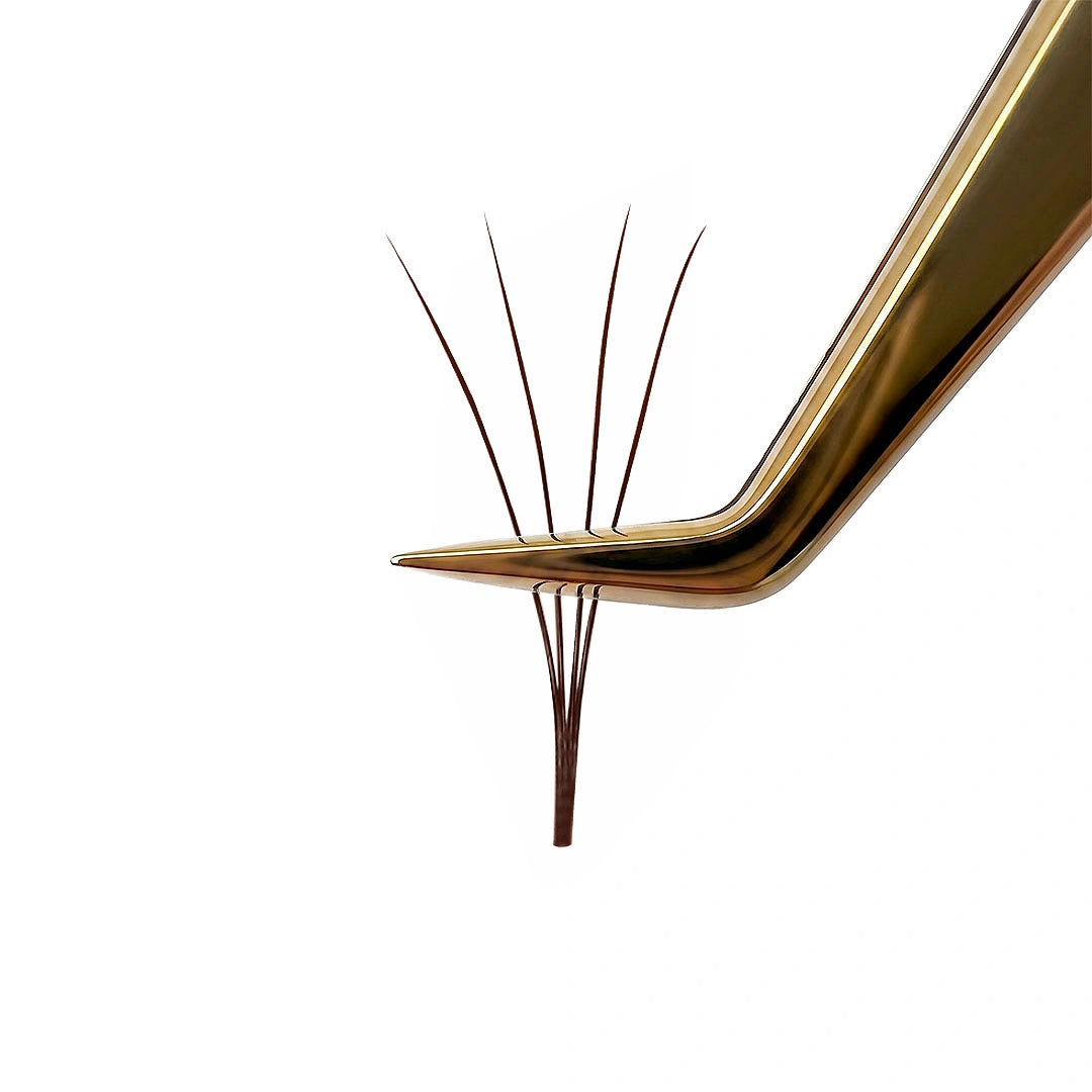 BROWN Narrow Premade/Promade Fans 4D 0.07 600 fans - Mixed Lengths