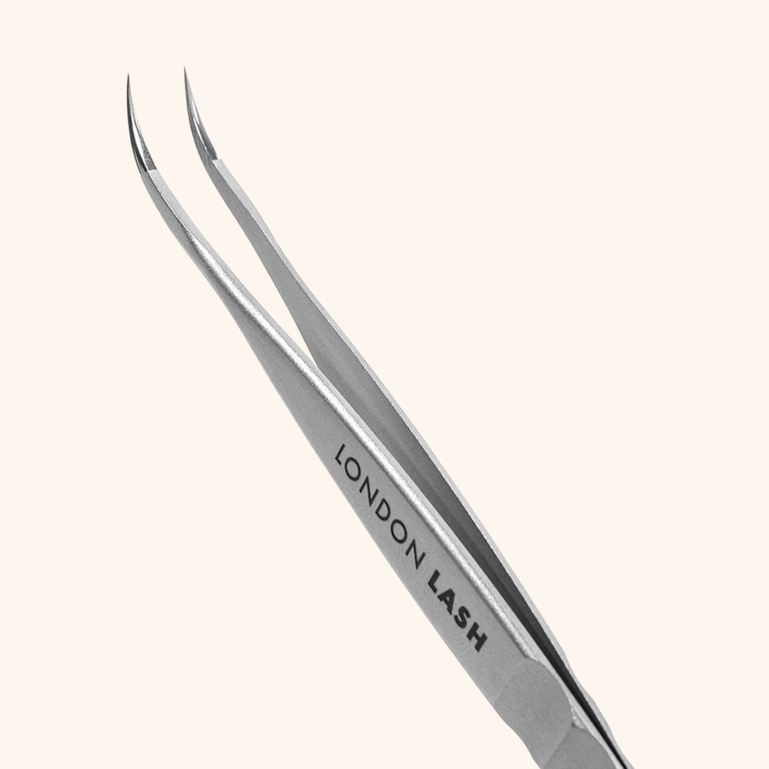London Lash x Staleks Curved Tip Volume Eyelash Extensions Tweezers