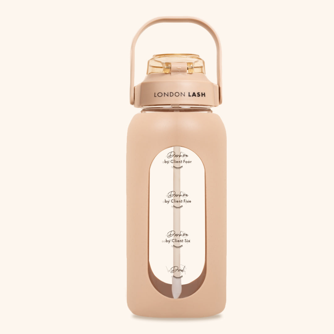 London Lash Glas-Wasserflasche