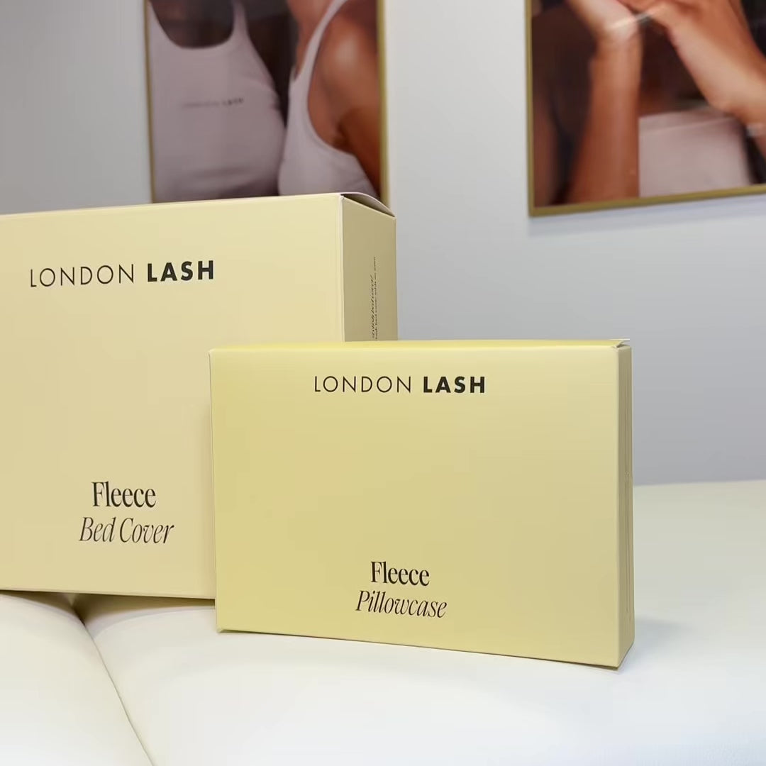 Beiges Teddy-Fleece Bettlaken und Kissenbezug